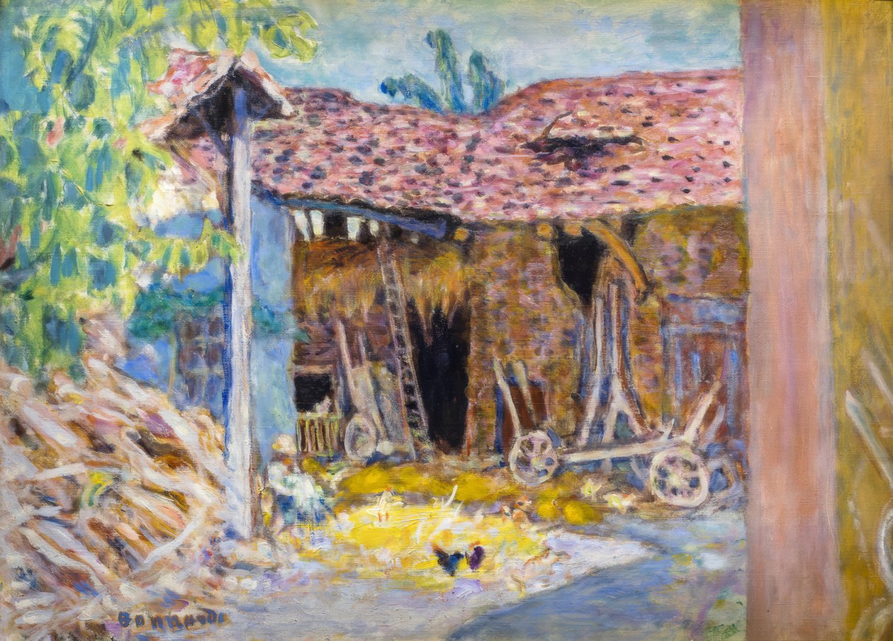Gårdsplassen til en gård eller låven av Pierre Bonnard