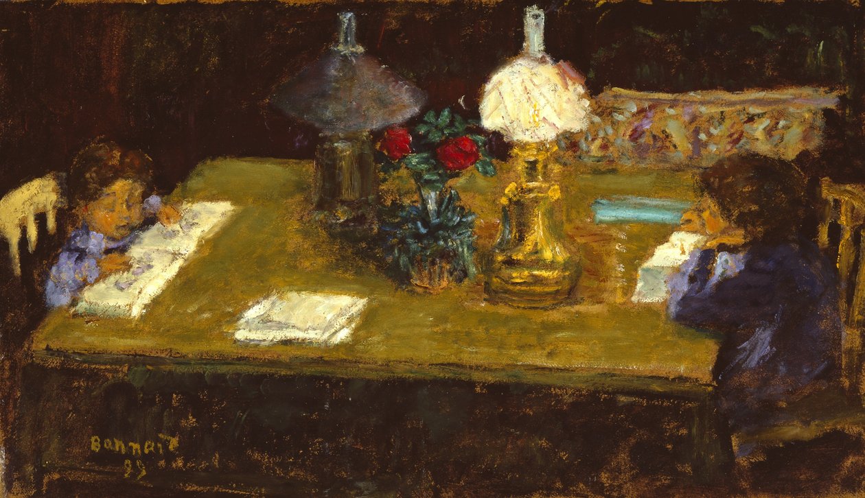 Interiør: Terrassebarna av Pierre Bonnard