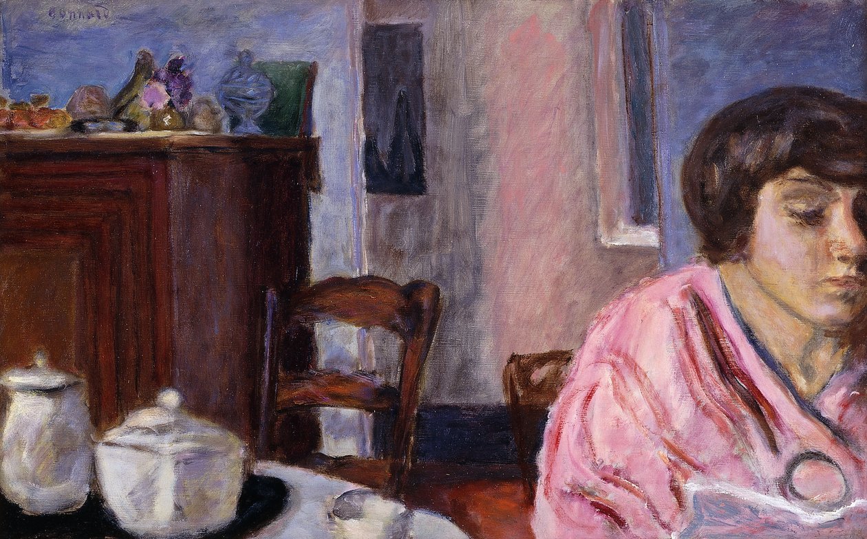 Interiør med Figur; Interiør med figur av Pierre Bonnard
