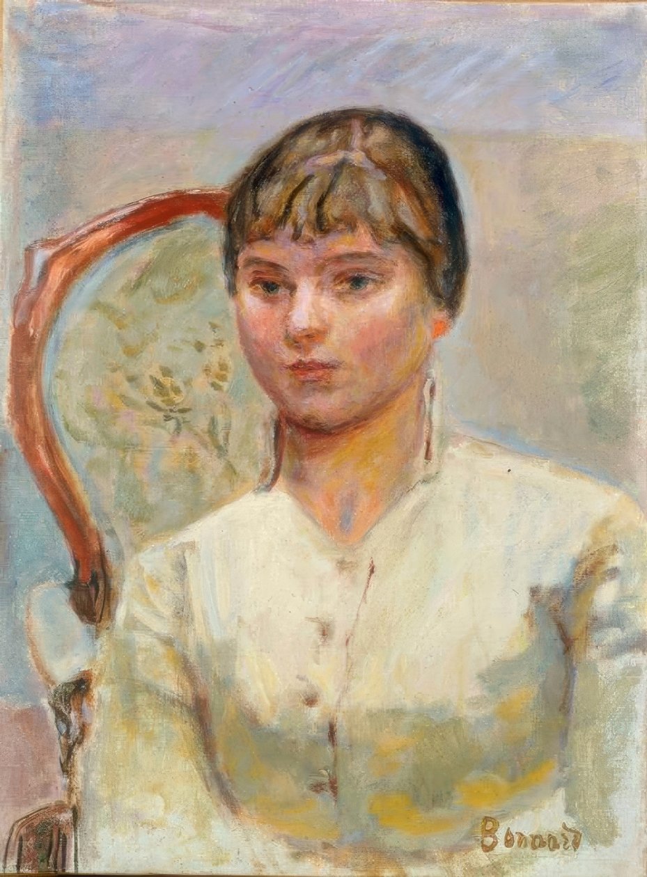 Ung kvinne i lenestol av Pierre Bonnard