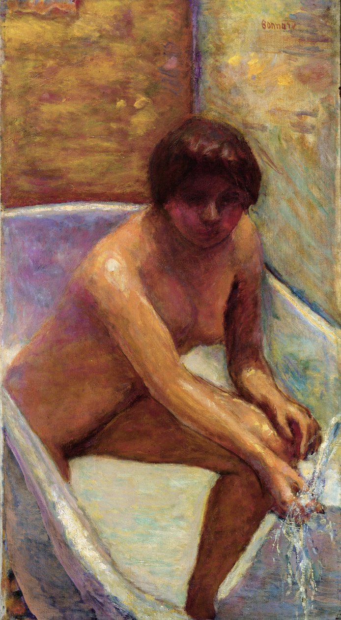 La Source, eller naken i et bad av Pierre Bonnard