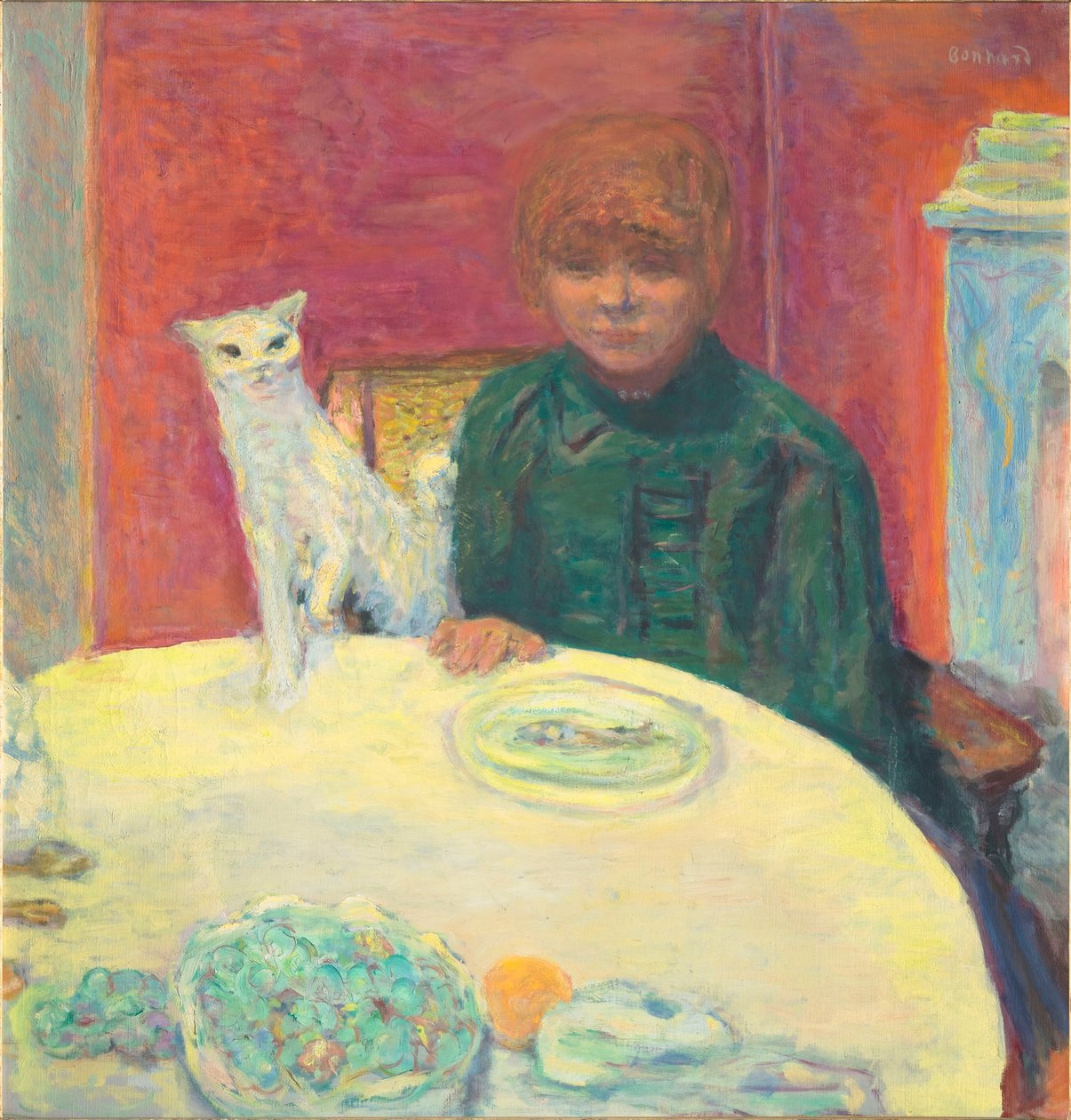 La femme au chat Kvinne med katt, 1912. av Pierre Bonnard