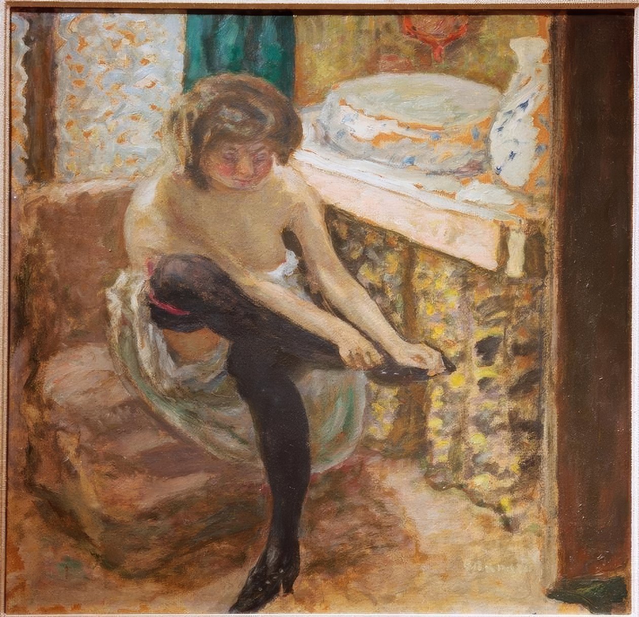 Kvinnen med de svarte strømpene av Pierre Bonnard