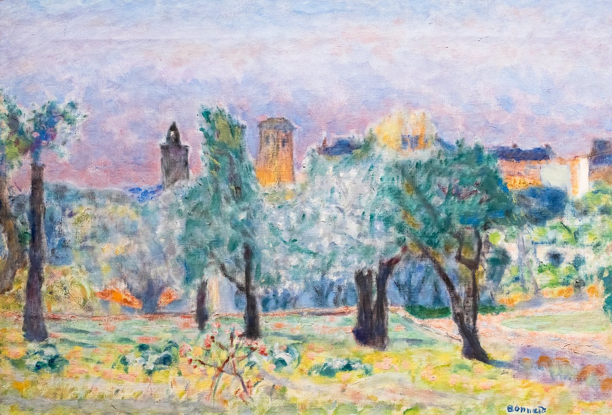 Landskap av Le Cannet, ca. 1922 (olje på lerret) av Pierre Bonnard