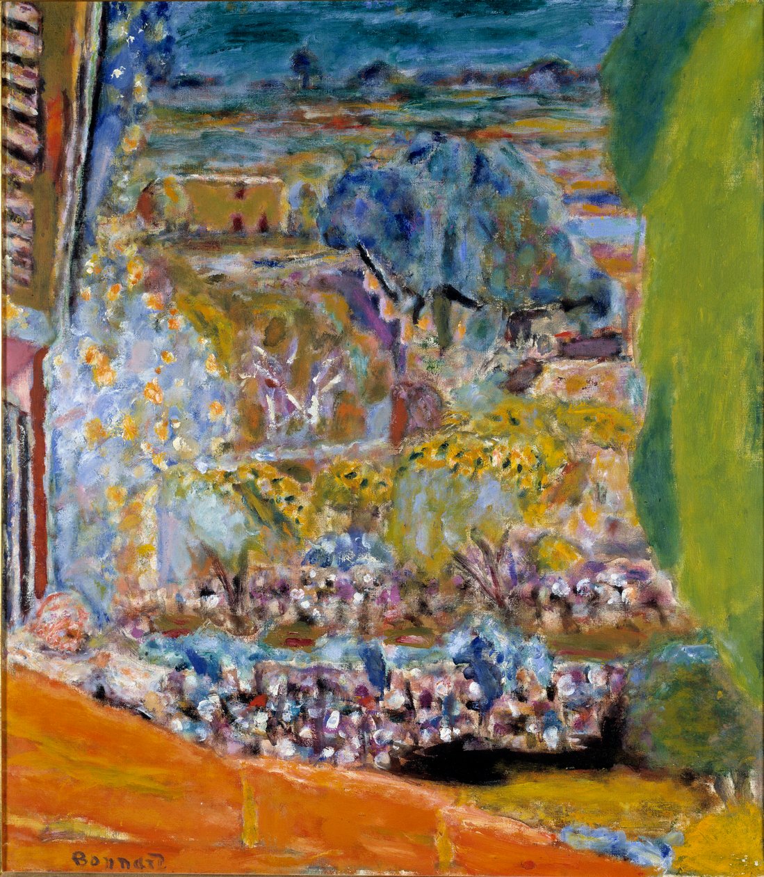 Landskapet til Red Roof Cannet av Pierre Bonnard