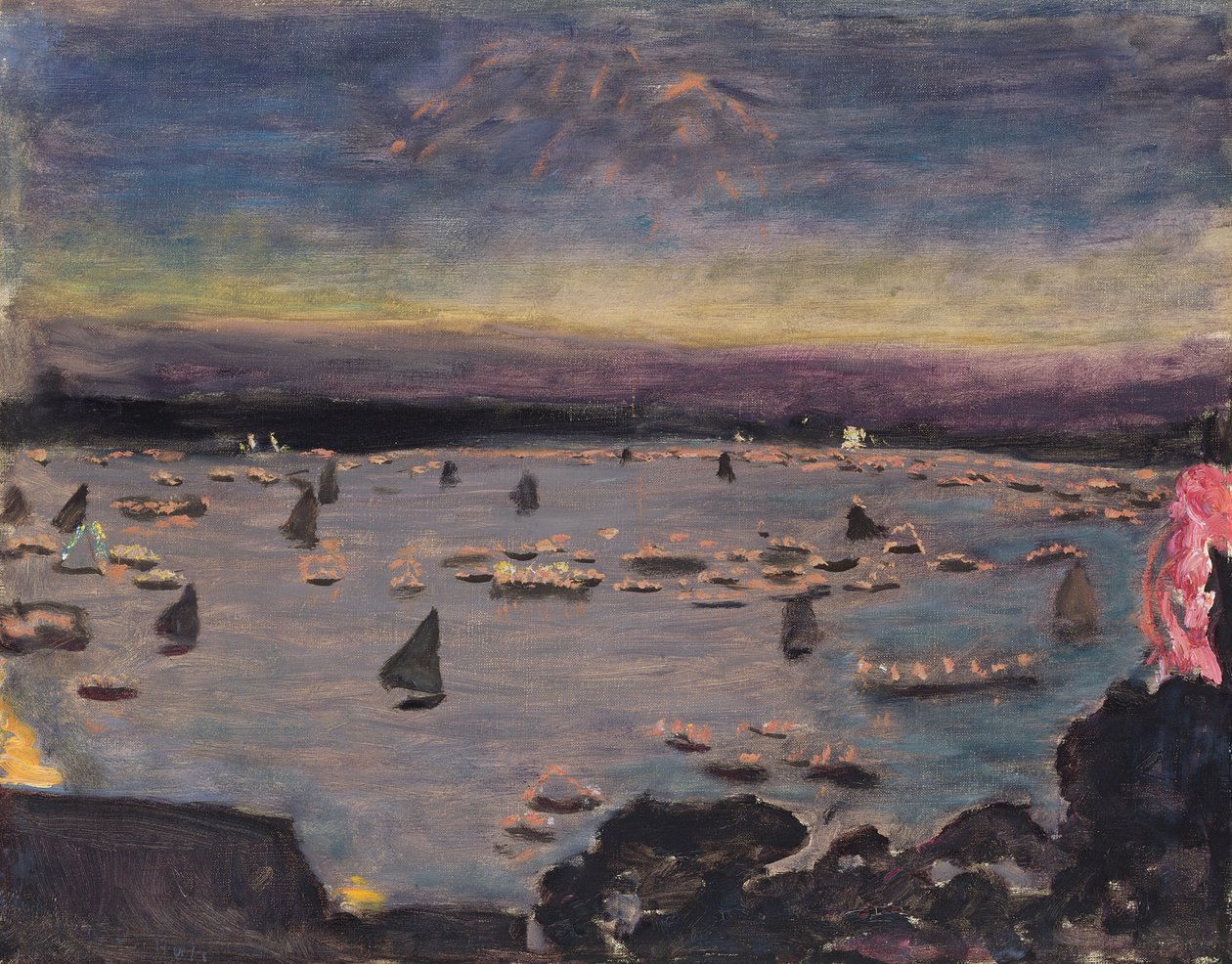 Lanterneprosesjon på ytre Alster, 1913 av Pierre Bonnard