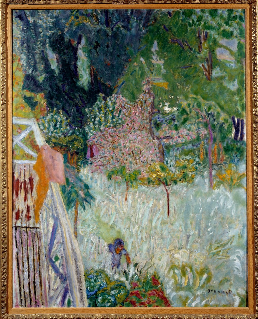 Blomstereplet eller balkongen Vernonet-maleri av Pierre Bonnard (1867-1947) 1920 Mål 1x0,8 m Brest kunstmuseum av Pierre Bonnard