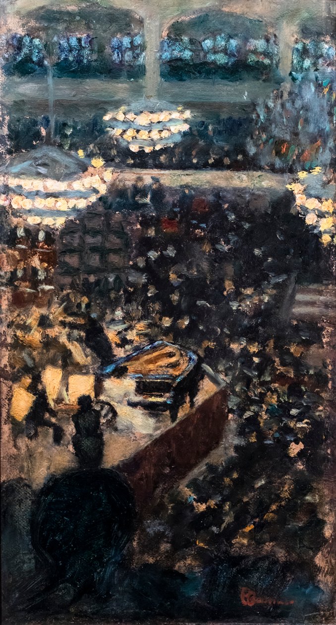 Konserten eller Lamoureux-konserten, ca. 1895 (olje på tre) av Pierre Bonnard