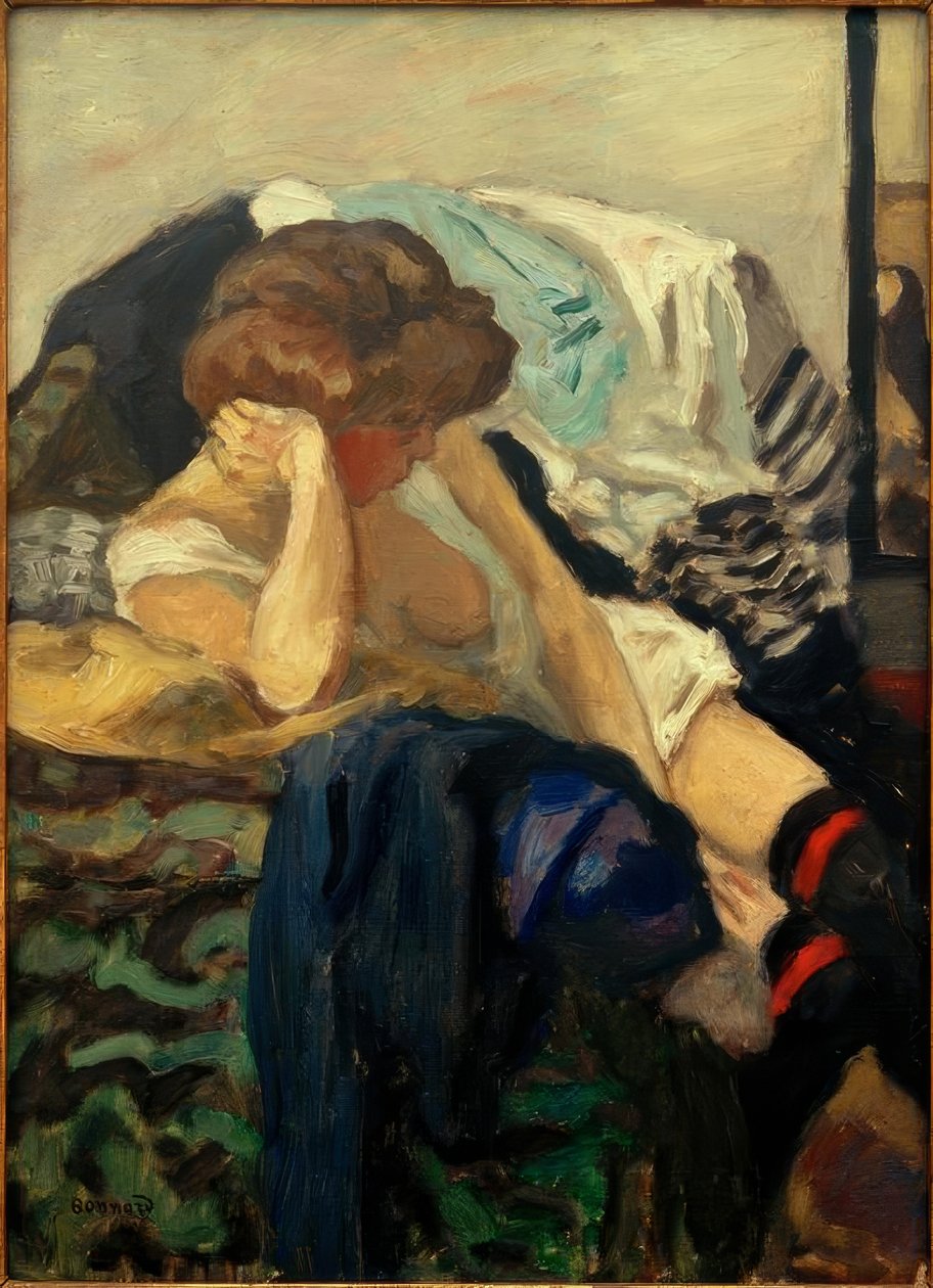 De røde strømpebåndene av Pierre Bonnard