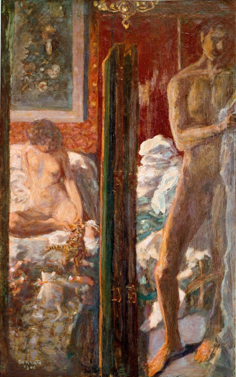 Mannen og kvinnen Maleri av Pierre Bonnard (1867-1947) 1900 Mål 115x72 cm Paris, nasjonalmuseet for moderne kunst av Pierre Bonnard