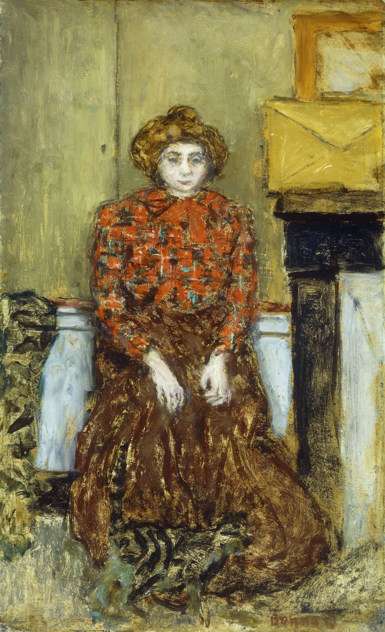 Marthe, ca. 1896 (olje om bord) av Pierre Bonnard