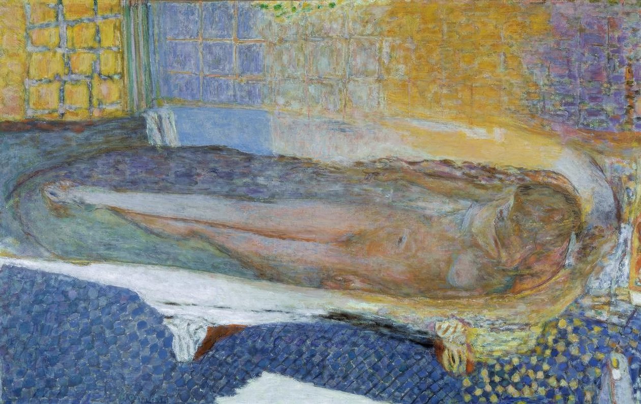 Naken i badekaret av Pierre Bonnard