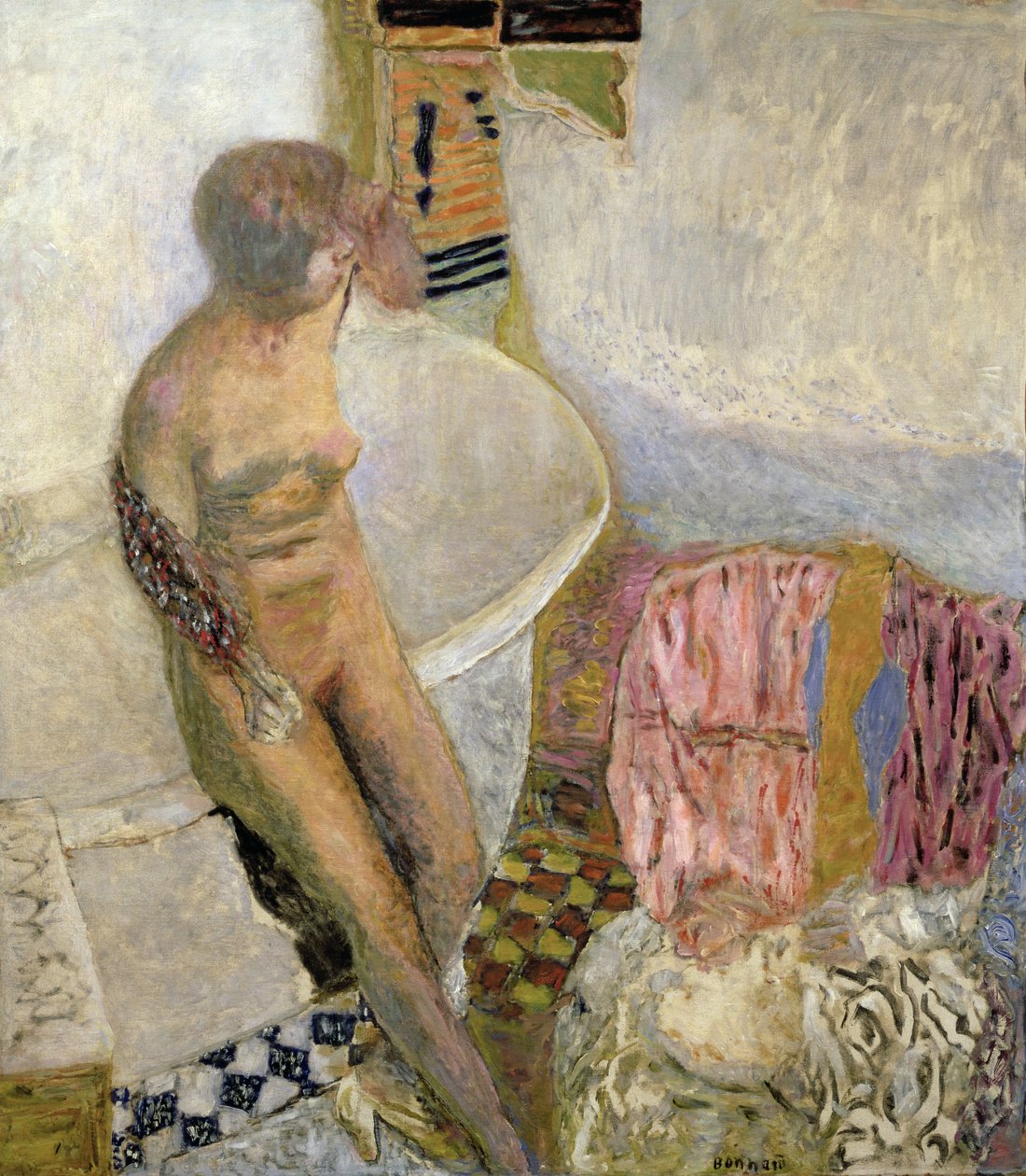 Naken ved badekaret av Pierre Bonnard