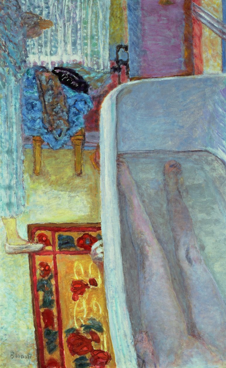 Naken i badet, 1925 av Pierre Bonnard