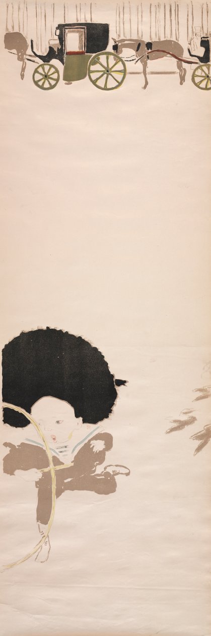 Nursemaids Promenade, Frise av vogner, 1895. av Pierre Bonnard
