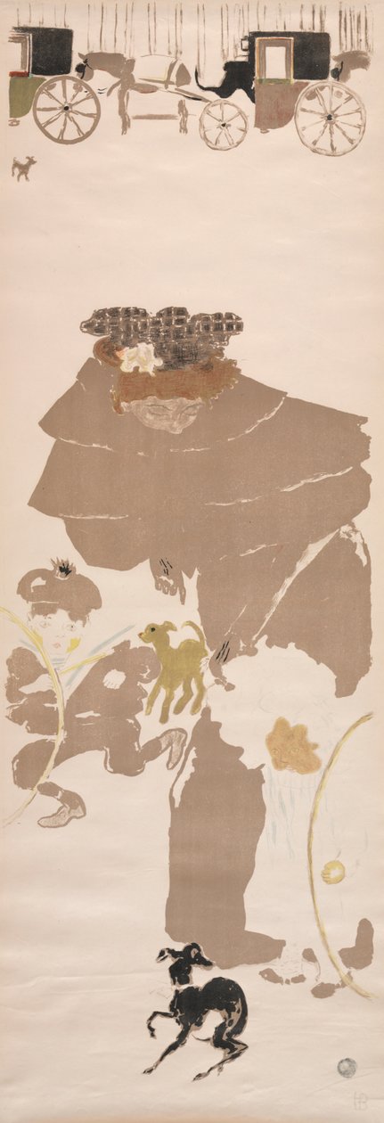 Nursemaids Promenade, Frise av vogner, 1895. av Pierre Bonnard