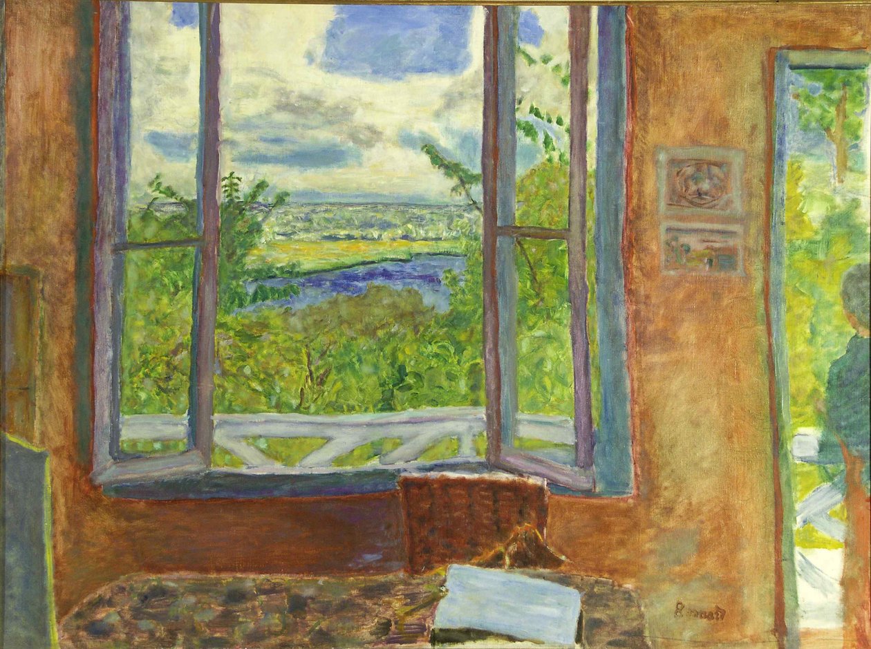 Åpne vindu mot Seinen Vernon, ca. 1911. av Pierre Bonnard