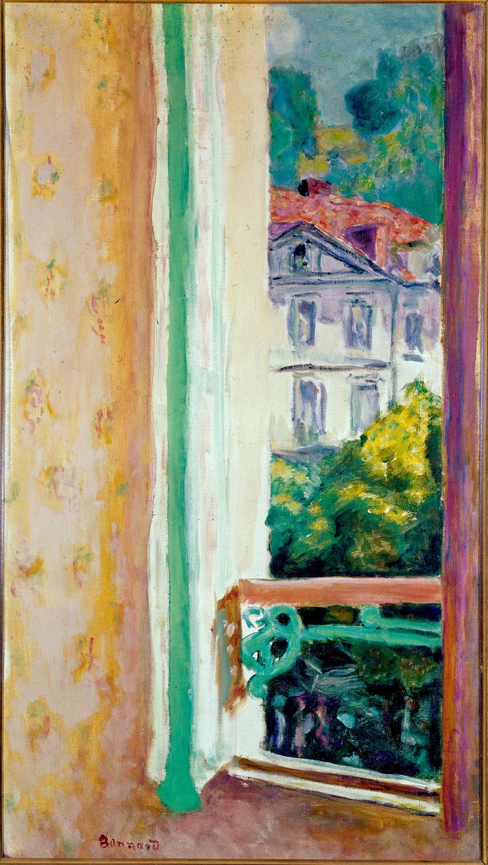 Åpent vindu i Uriage-maleri av Pierre Bonnard (1867-1947) Milan, Jesi-samlingen av Pierre Bonnard
