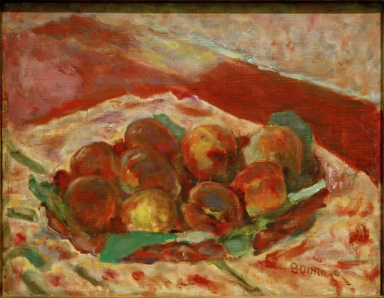 Kurv med fersken av Pierre Bonnard