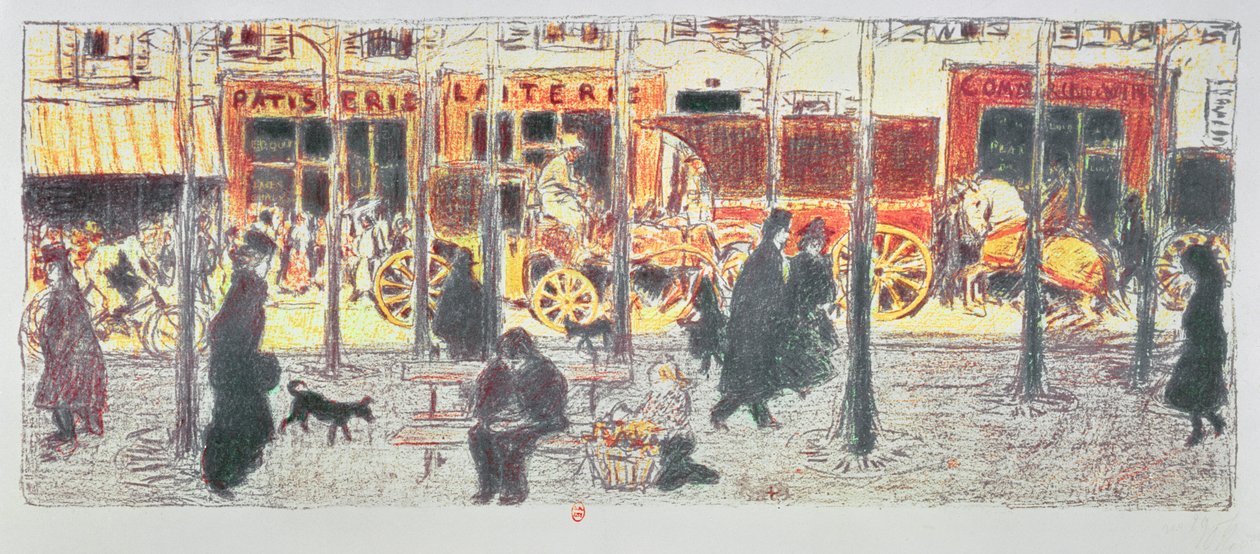 Parisian Boulevard, 1896 av Pierre Bonnard