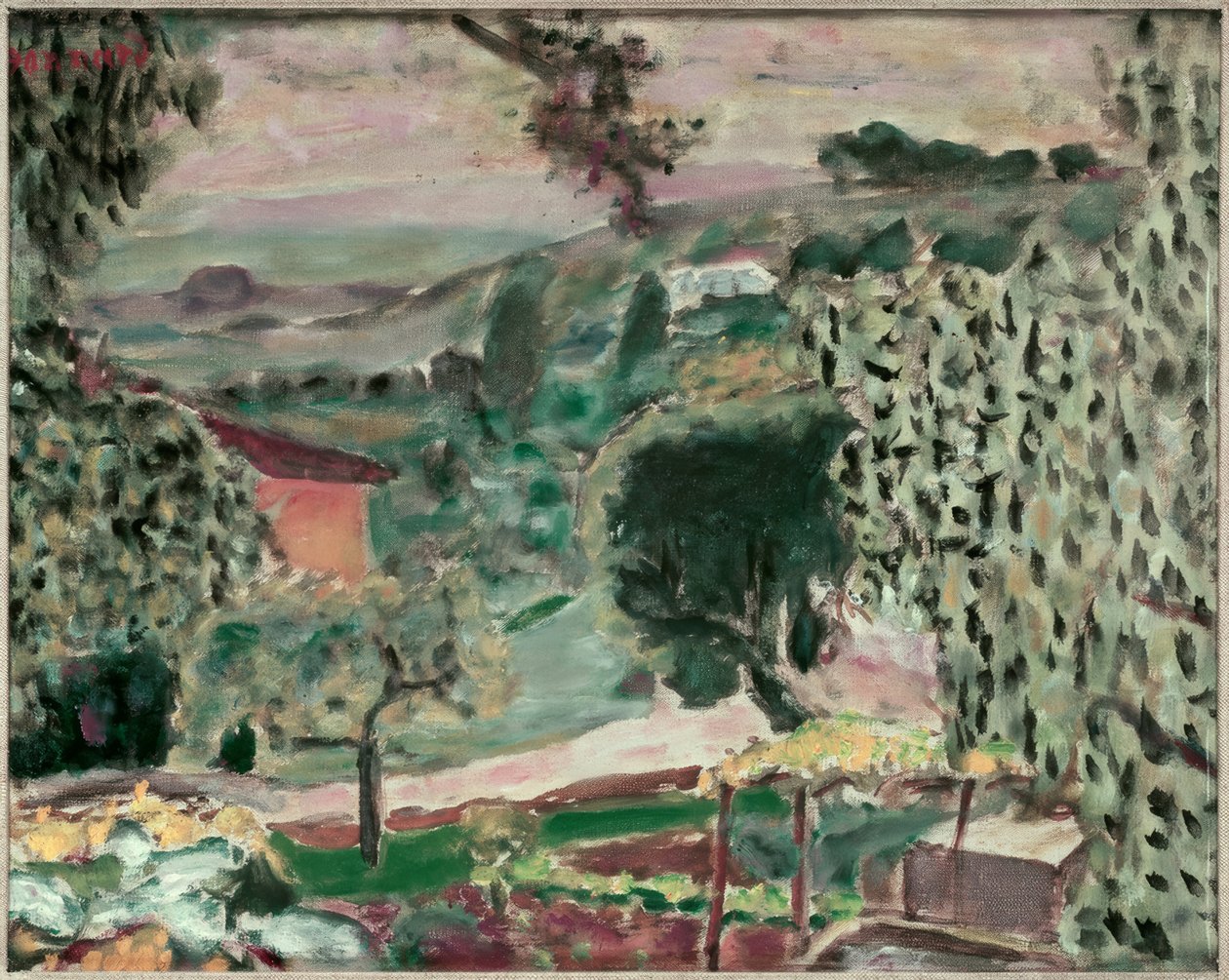 Cannet landskap av Pierre Bonnard