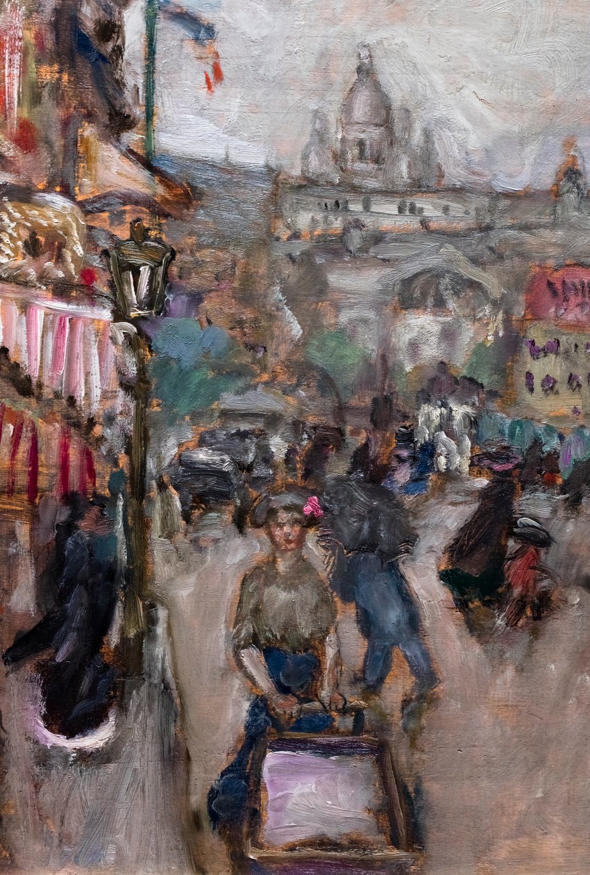 Parisisk landskap eller Les Batignolles, detalj av Pierre Bonnard