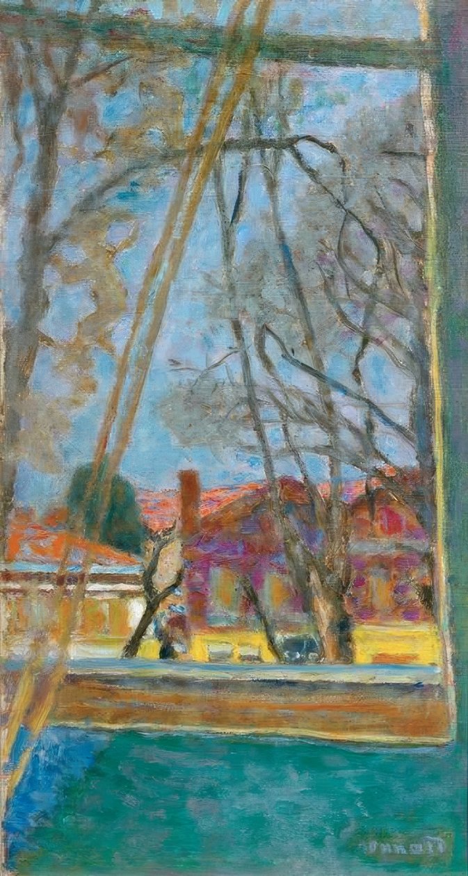 Landskap gjennom et vindu av Pierre Bonnard