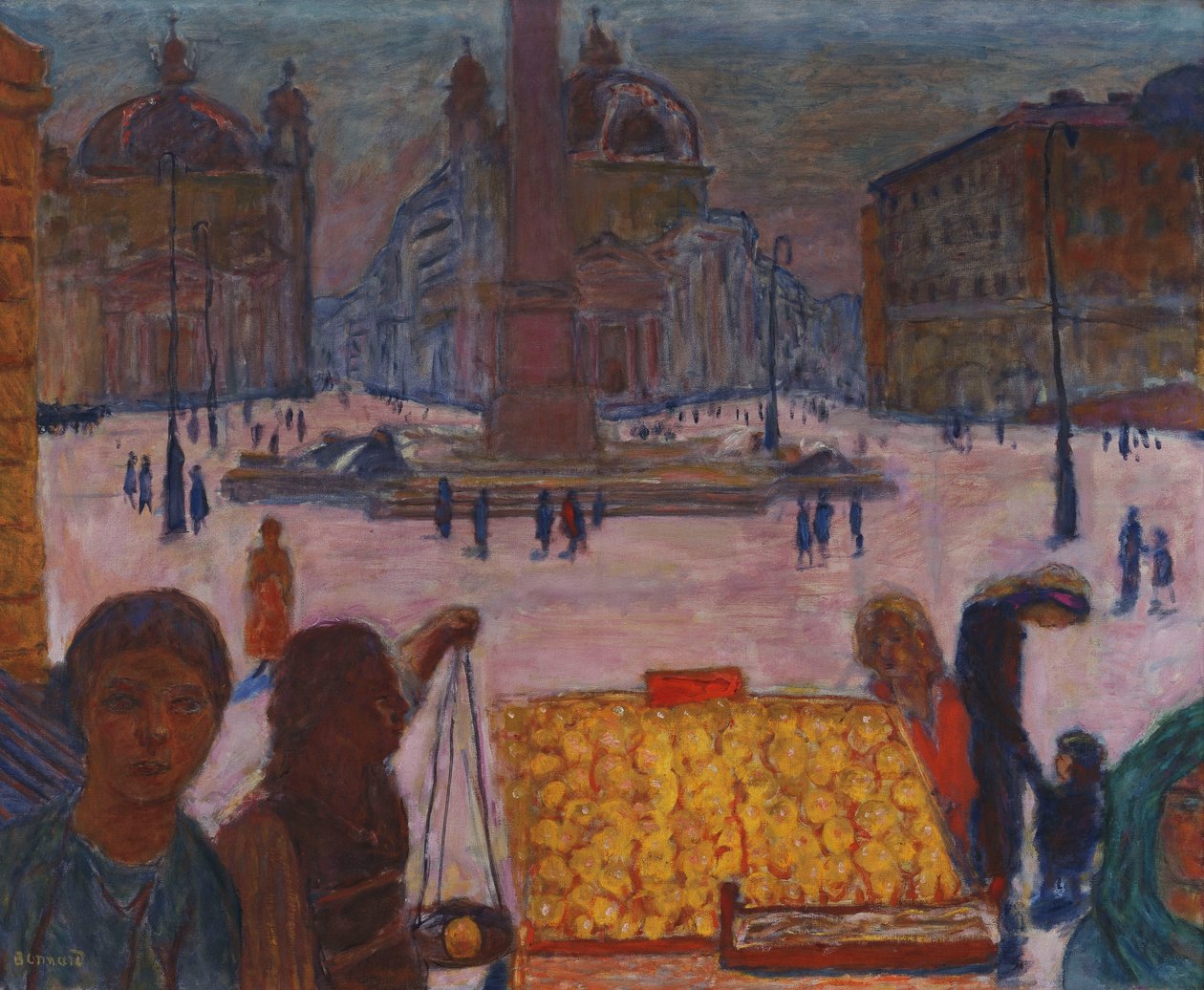 Piazza del Popolo, Roma av Pierre Bonnard
