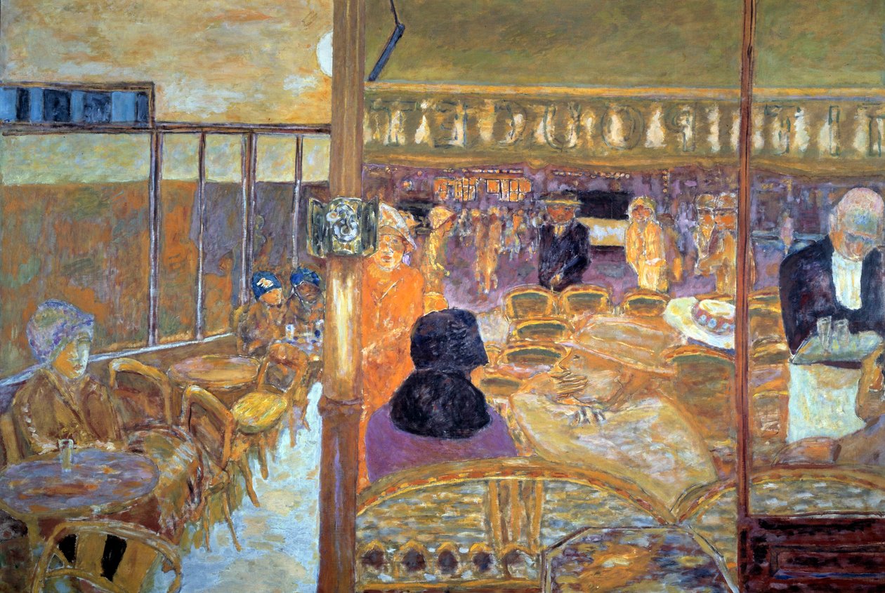 Place Clichy i Paris om kvelden, kafeen til Little Poucet av Pierre Bonnard