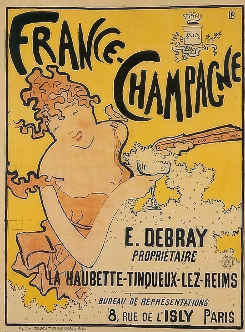 Plakat for Frankrike-Champagne. 1889-1891 av Pierre Bonnard