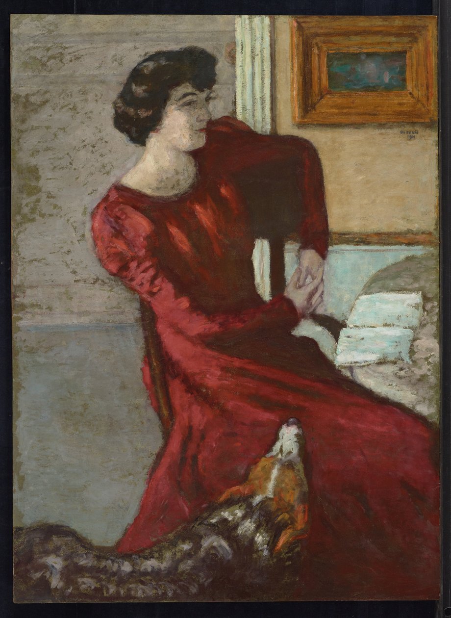 Portrett av Madame Hessel, eller kvinnen i rødt, 1901 av Pierre Bonnard