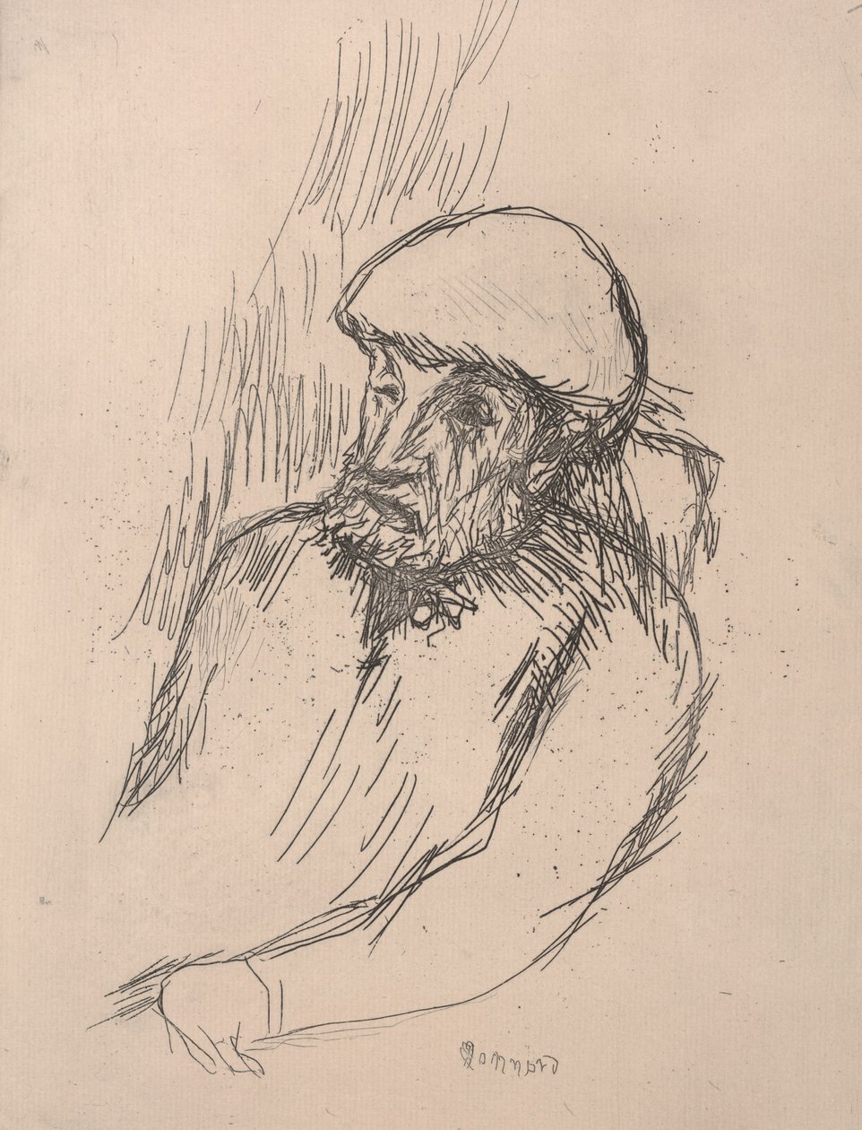 Portrett av Renoir, ca. 1916 (radering) av Pierre Bonnard