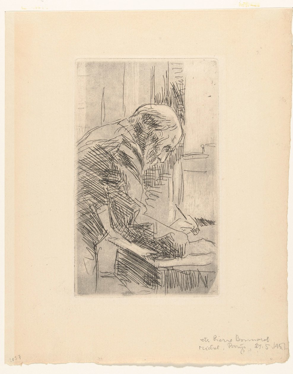 Portrett av kunstneren Edouard Vuillard av Pierre Bonnard