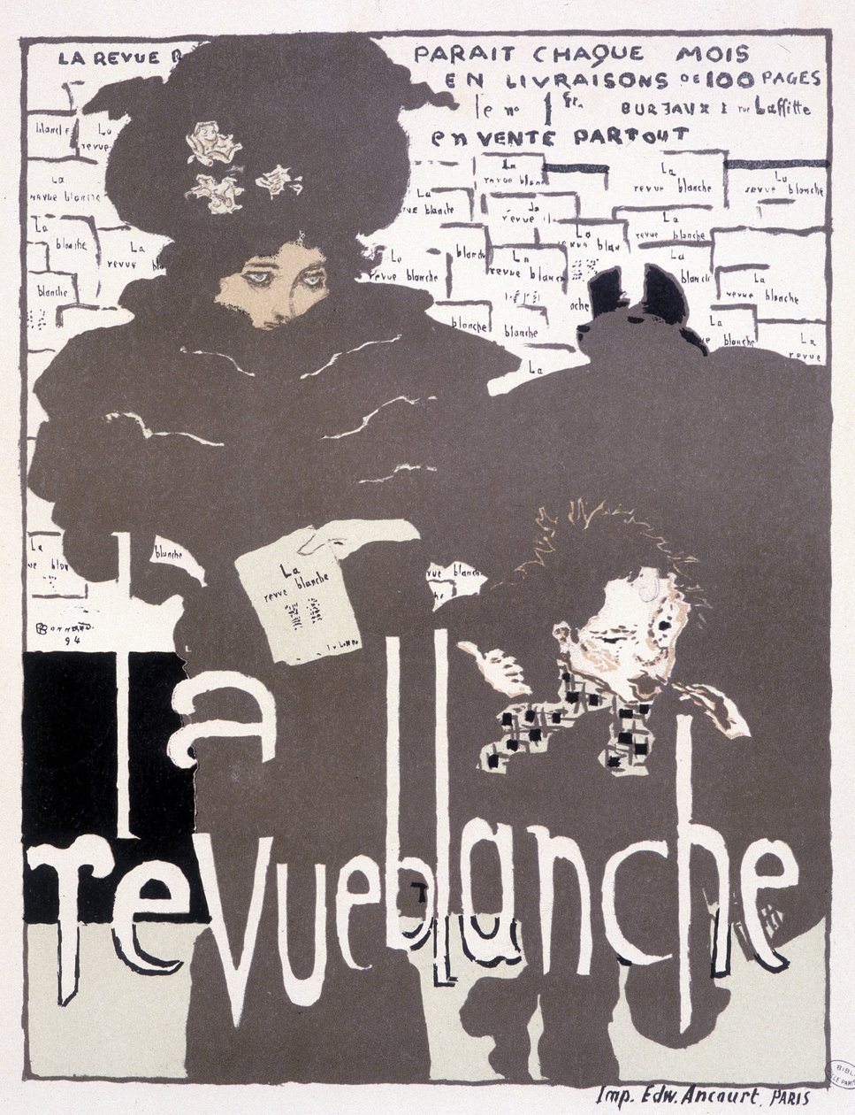 Presseplakat for La Revue blanche. Illustrasjon av Pierre Bonnard (1867 - 1947) av Pierre Bonnard