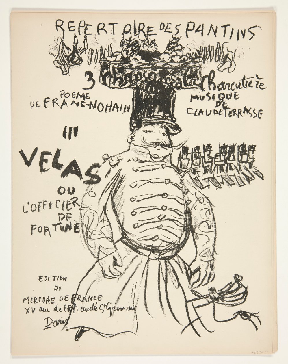 Directory of the Theatre des Pantins - seks sanger av Pierre Bonnard
