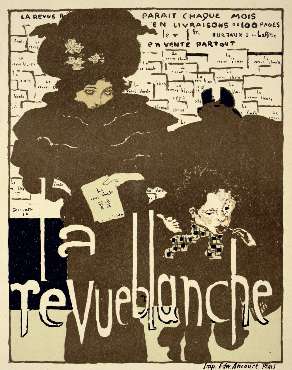 Reproduksjon av en plakat som annonserer «La Revue Blanche» av Pierre Bonnard