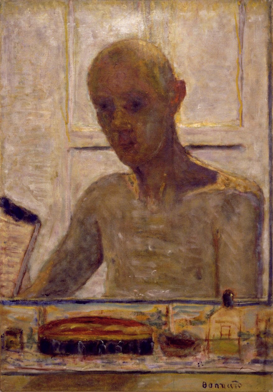 Selvportrett i et barberspeil, 1935 av Pierre Bonnard