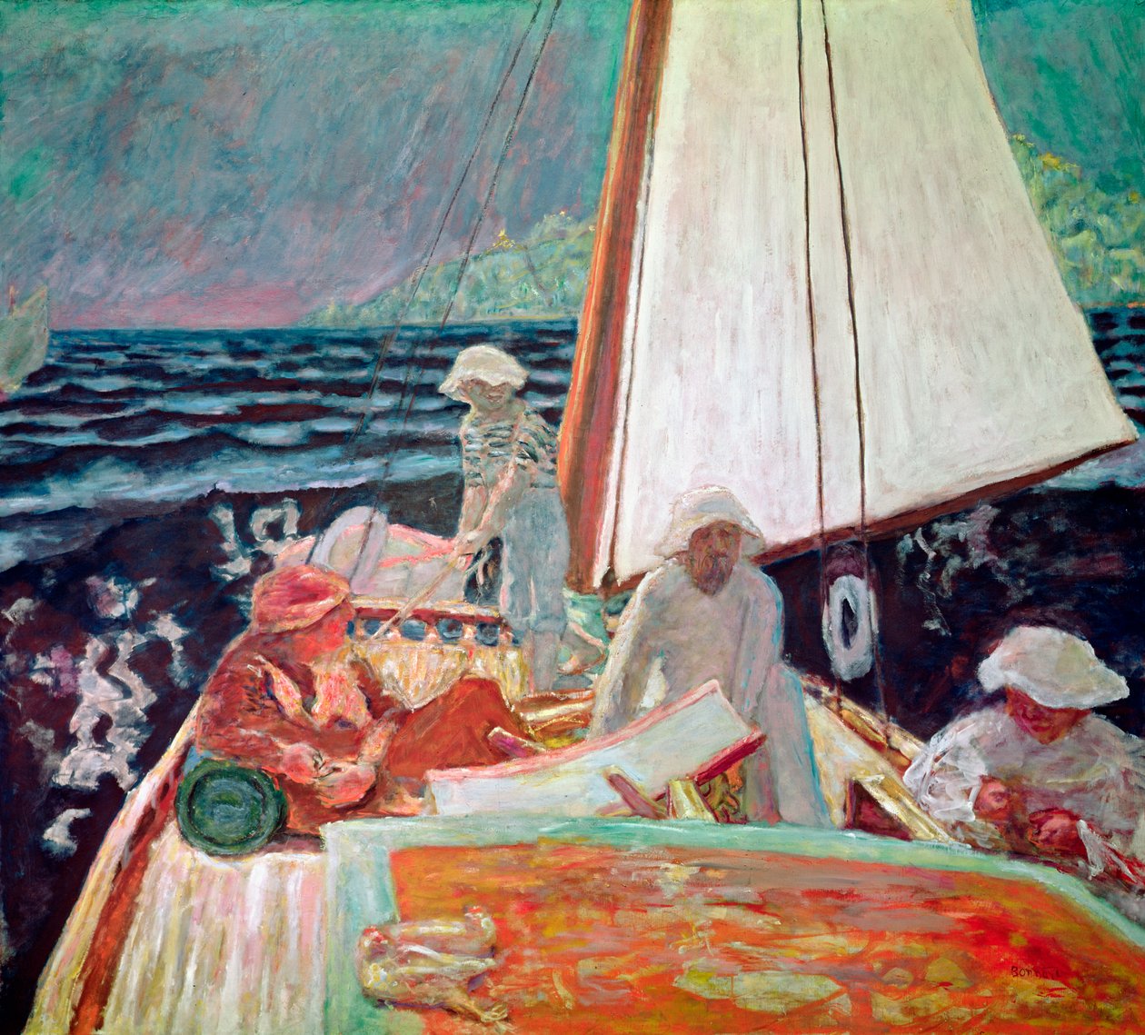 Signac and his Friends Sailing, 1924-25 av Pierre Bonnard