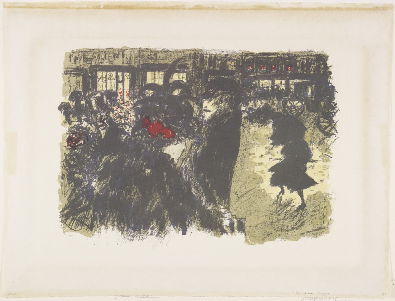 Square om natten av Pierre Bonnard