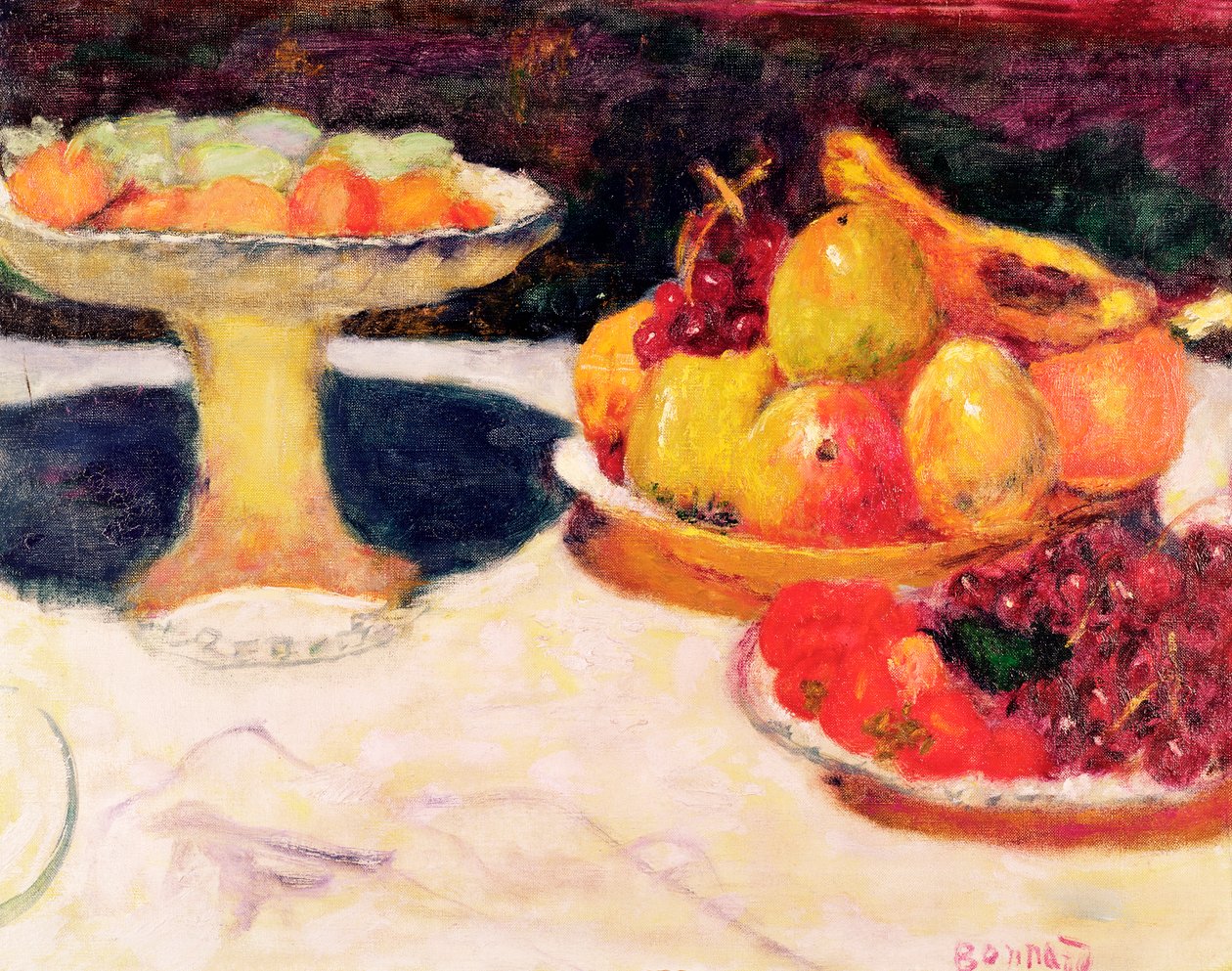 Stilleben med en fruktskål, 1933 av Pierre Bonnard