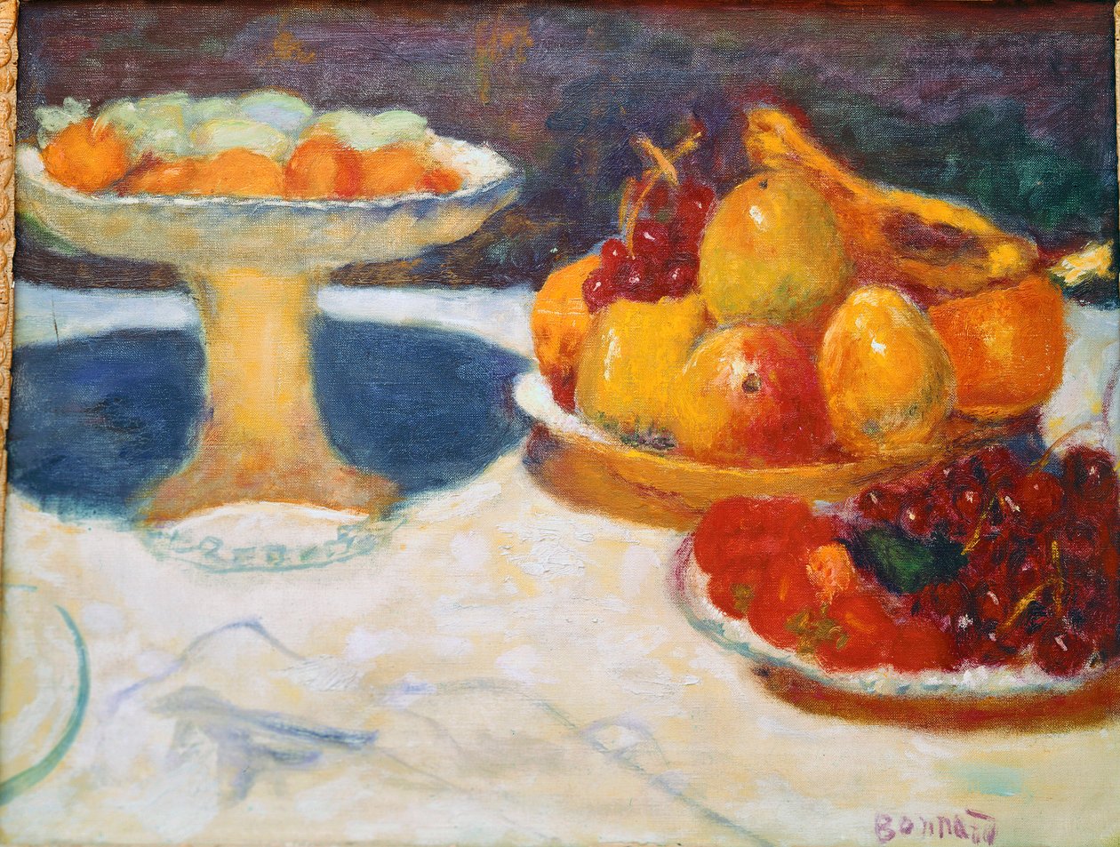 Stilleben med kompott Maleri av Pierre Bonnard (1867-1947) Bernheim-Jeune-samlingen av Pierre Bonnard
