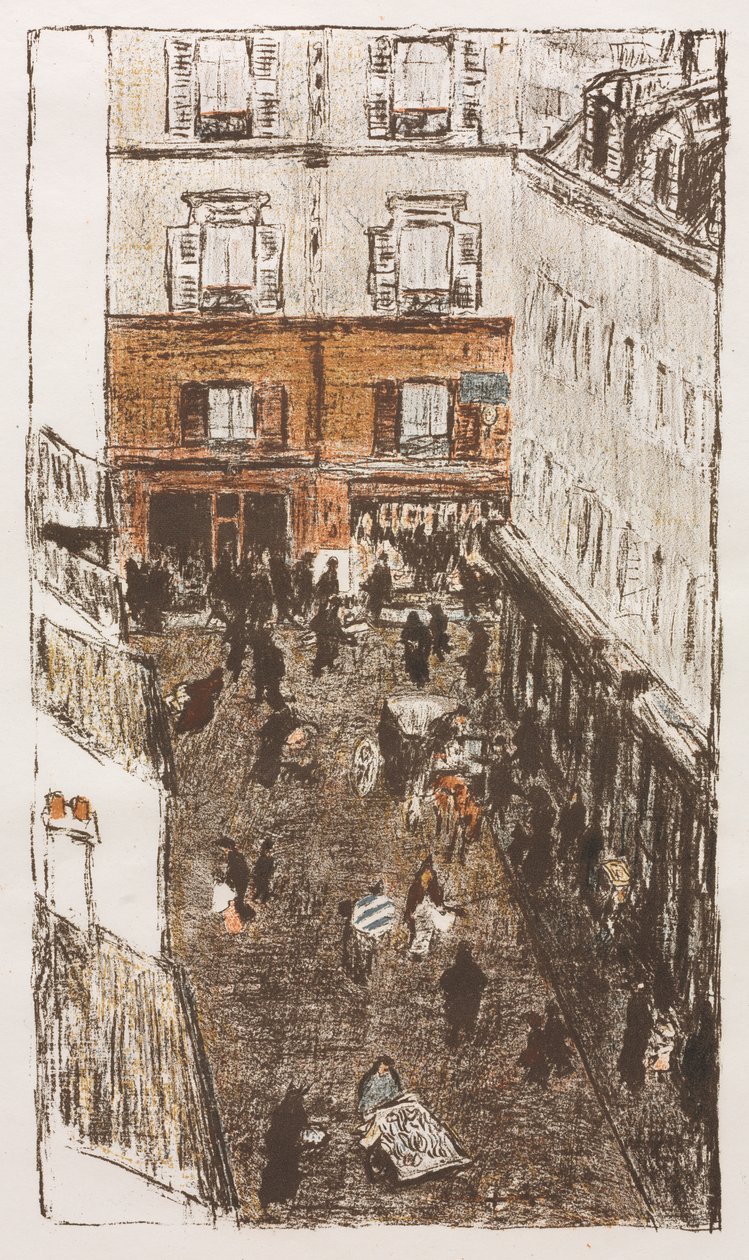 Gatehjørne sett ovenfra av Pierre Bonnard