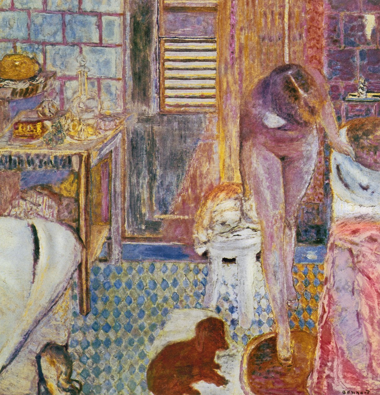 Badet, 1932 av Pierre Bonnard