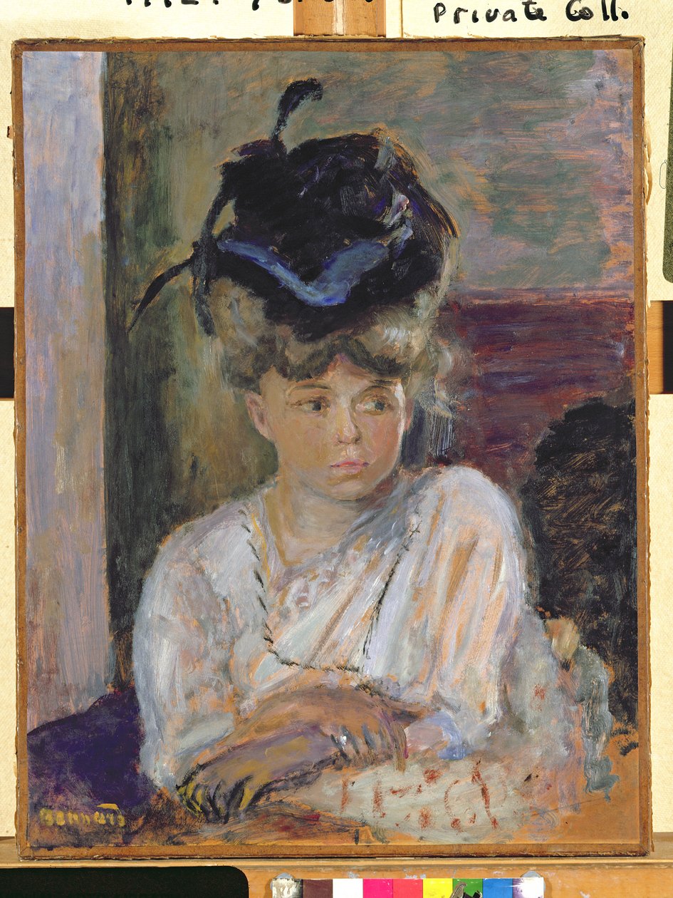 Den blå båndhatten, 1912 av Pierre Bonnard