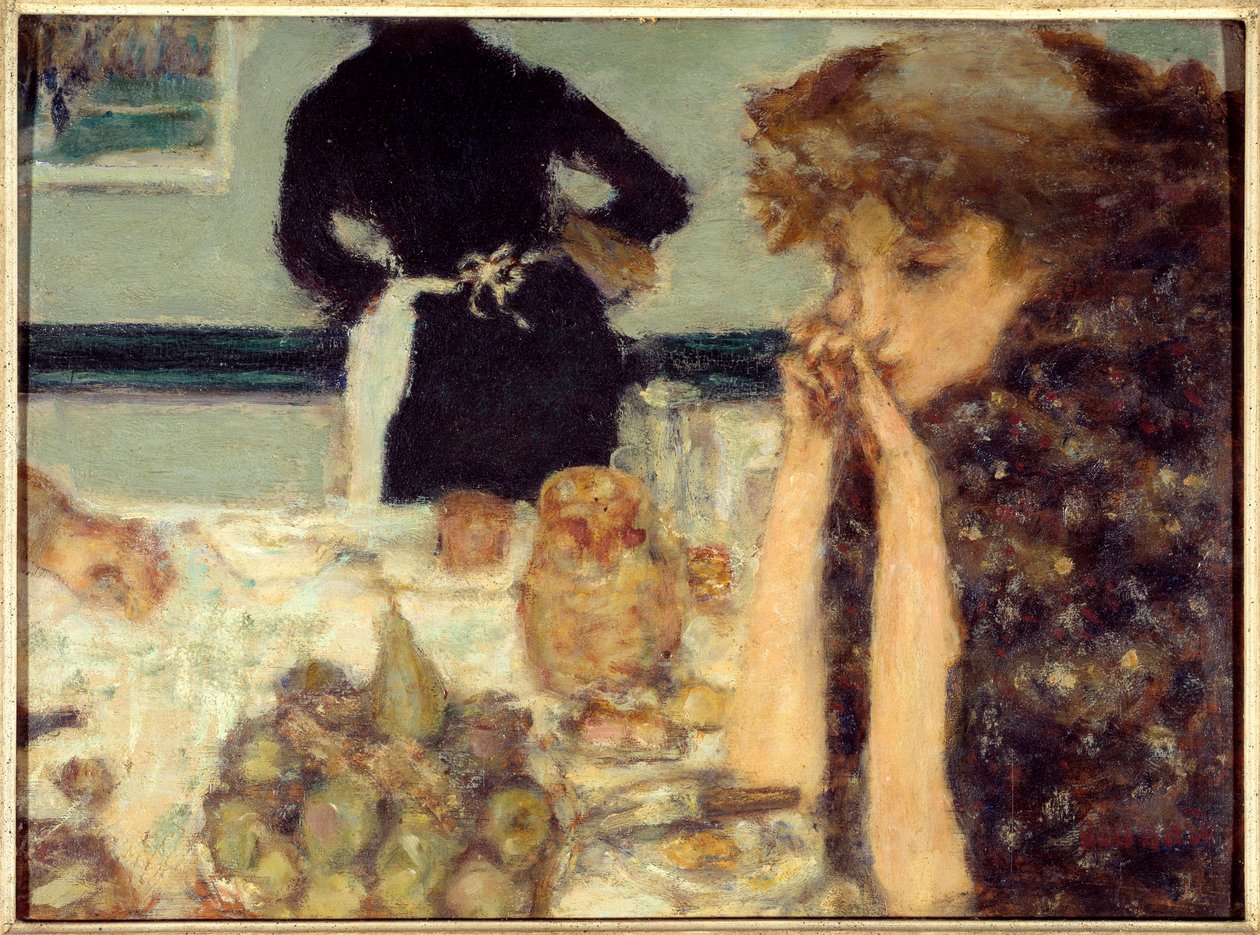 The Breakfast of Misia Portrett av Misia Sert, pianist og uhyggelig for mange artister av Pierre Bonnard