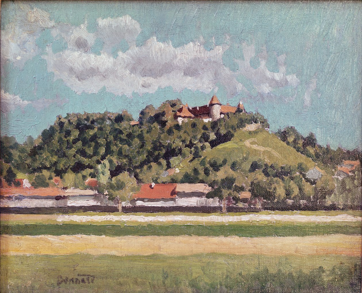 Chateau de Virieu i Dauphine, ca. 1888 av Pierre Bonnard