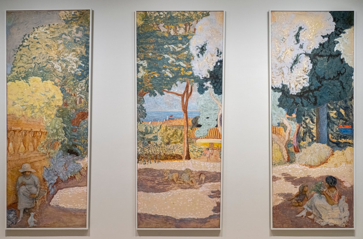 Middelhavet. Triptykon. Studerer i Saint-Tropez av Pierre Bonnard