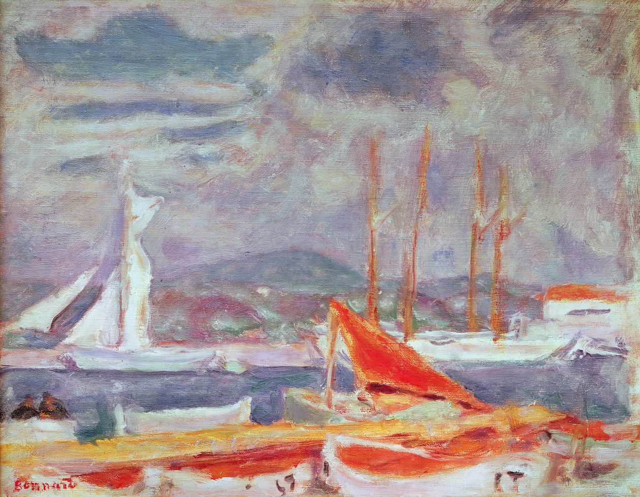 Havnen i St. Tropez, ca. 1914 av Pierre Bonnard