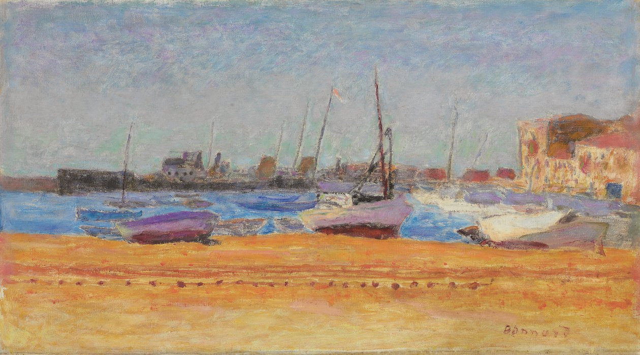 Havnen i Cannes; Le port de Cannes, ca. 1924 (olje på lerret) av Pierre Bonnard