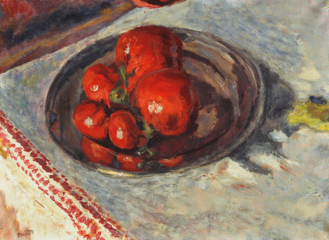 Tomater; Tomates, ca. 1924 (olje på papir lagt ned på lerret) av Pierre Bonnard
